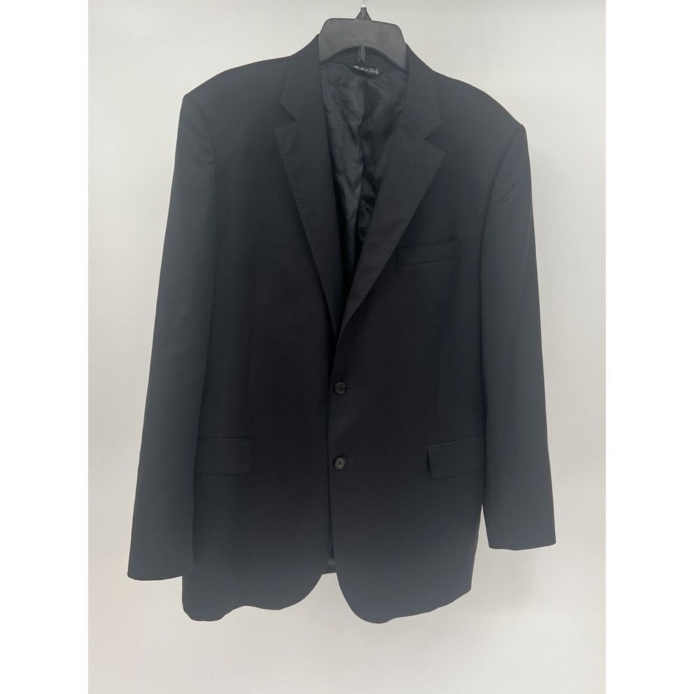 Ermenegildo Zega Suit Jacket Men's Black  Size47 88% Wool‎ 12%Silk